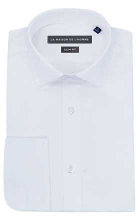 chemise demi-mesure slimfit blanc
