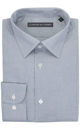 chemise demi-mesure gris clair