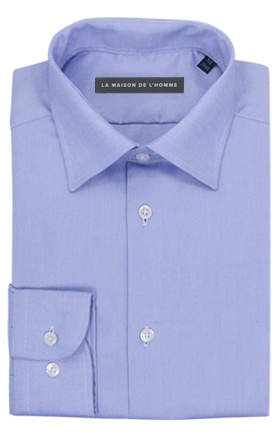 chemise demi-mesure bleu violet