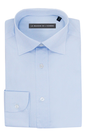 chemise demi-mesure bleu ciel