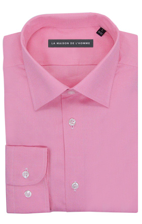 chemise demi-mesure rose