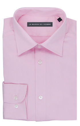 chemise demi-mesure rose clair