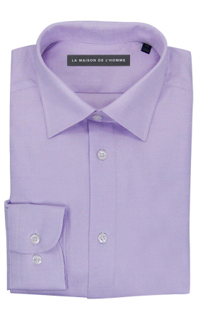 chemise demi-mesure violet pâle