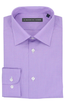 chemise demi-mesure violet