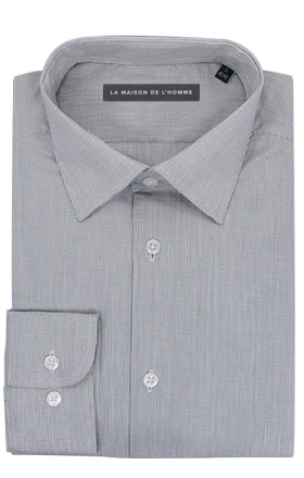 chemise demi-mesure gris