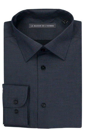 chemise demi-mesure gris foncé