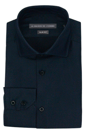 chemise demi-mesure slimfit bleu marine